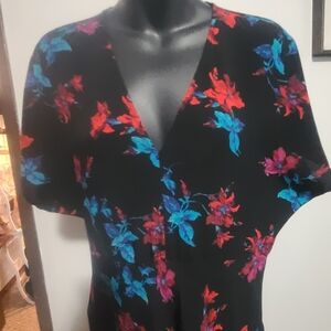 Floral Black Maxi Dress